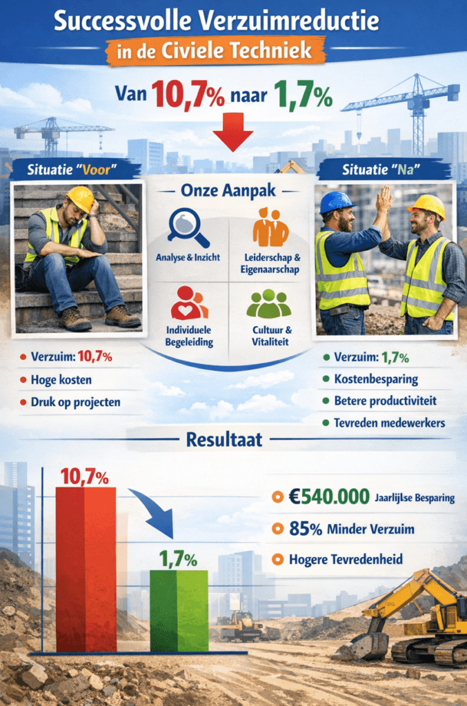 verzuim van 10,7% naar 1,7%